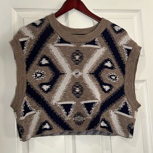 Free People Cropped Sweater Vest